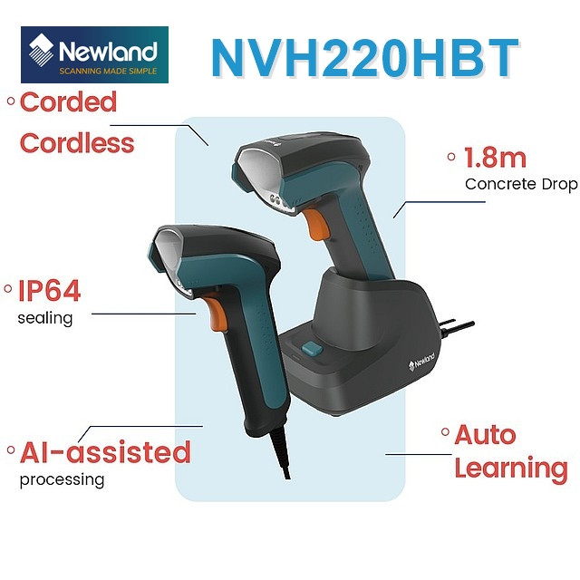 Newland NVH220HBT AI智慧無線二維條碼掃描器